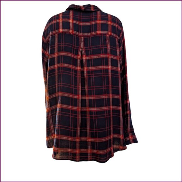 Buffalo by David Bitton Blue & Red Plaid Long Sleeved Button Up Women's XL Shirt - Picture 5 of 5
